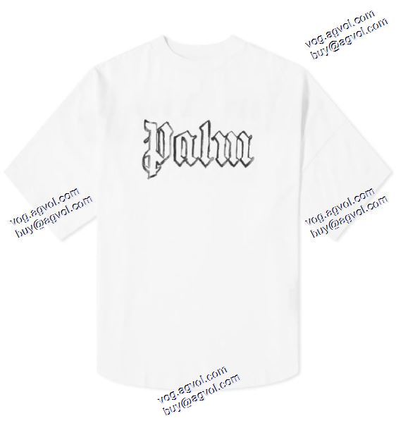 パーム エンジェルス Palm Angels 2020秋冬 高級感演出 透かし文字プリント半袖Tシャツ 偽物ブランド 2色可選